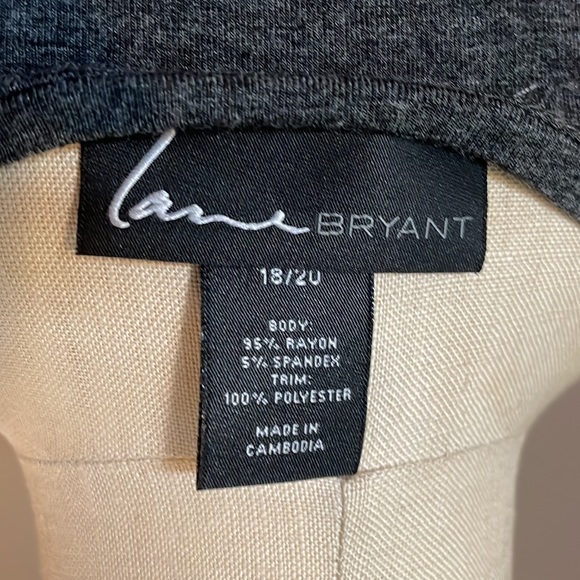 Lane Bryant long sleeve asymmetrical lightweight tunic with sheer bottom - Picture 5 of 5